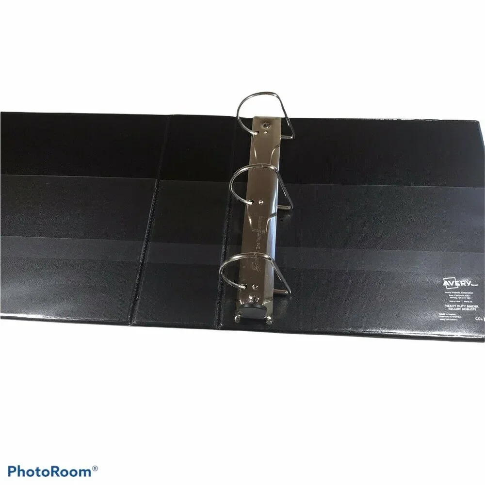 Avery Heavy Duty Clear Cover Three Ring 3” Black Binder 670 Sheet Capacity New